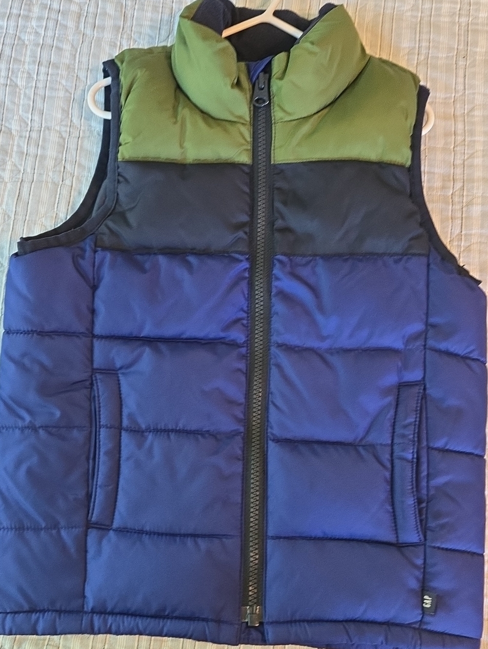 GAP Blue, Navy & Green Puffer Vest